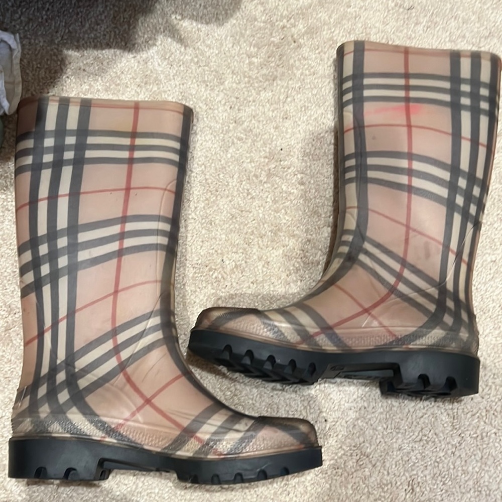 Burberry rain boots